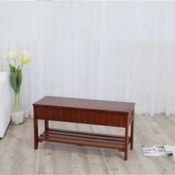 Brand new ✨ The Gray Barn Waggoner Solid Wood 👟 Shoe Bench With Storage Cherry ✨ -The Gray Barn Shop unnamed file 230