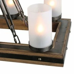 Discount 🥰 The Gray Barn Farmhouse 8-Light Wood Chandelier Island Lights For Dining Room - L29.9"xW13"xH22.8" 🤩 -The Gray Barn Shop unnamed file 2359