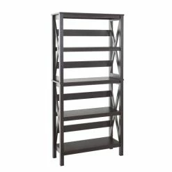 Buy 🔔 The Gray Barn Xanadu Hill X-frame Bookshelf Black Walnut 🥰 -The Gray Barn Shop unnamed file 2387