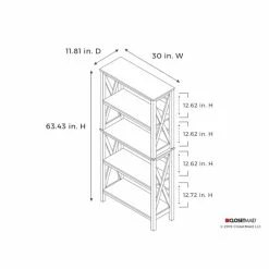 Buy 🔔 The Gray Barn Xanadu Hill X-frame Bookshelf Black Walnut 🥰 -The Gray Barn Shop unnamed file 2392
