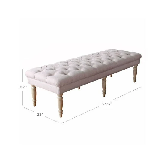Buy π€© The Gray Barn Blasted Rock Natural Beige Tufted Bench π 8 Buy π€© The Gray Barn Blasted Rock Natural Beige Tufted Bench π - Image 6