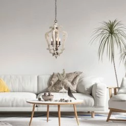 Best Pirce 🛒 The Gray Barn Hester Gulch 3-light Wood Chandelier Foyer Hanging Lantern - W 16.5"x H 29" 🧨 -The Gray Barn Shop unnamed file 2482