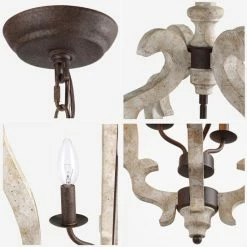 Best Pirce 🛒 The Gray Barn Hester Gulch 3-light Wood Chandelier Foyer Hanging Lantern - W 16.5"x H 29" 🧨 -The Gray Barn Shop unnamed file 2487
