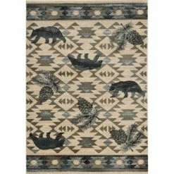 New 🎉 The Gray Barn Yoho Ivory And Blue Tribal Area Rug Ivory/blue 😉