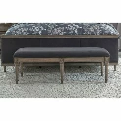 Cheap 😉 The Gray Barn Peony Road French Grey Upholstered Bench 🛒