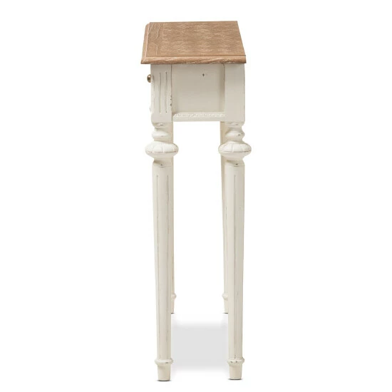 Promo π The Gray Barn Keene French Provincial Style Weathered Oak And White Wash Distressed Finish Wood Console Table π 6 Promo π The Gray Barn Keene French Provincial Style Weathered Oak And White Wash Distressed Finish Wood Console Table π - Image 4