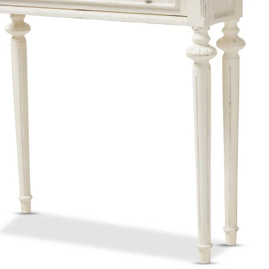 Promo π The Gray Barn Keene French Provincial Style Weathered Oak And White Wash Distressed Finish Wood Console Table π 9 Promo π The Gray Barn Keene French Provincial Style Weathered Oak And White Wash Distressed Finish Wood Console Table π - Image 7