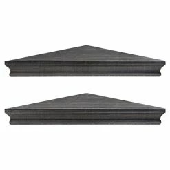 Best Sale ⭐ The Gray Barn Haven Rustic Wood Floating Black Corner Shelves (Set Of 2) 💯