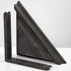 Best Sale ⭐ The Gray Barn Haven Rustic Wood Floating Black Corner Shelves (Set Of 2) 💯 -The Gray Barn Shop unnamed file 2574