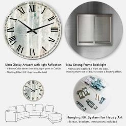 Deals 🛒 The Gray Barn Jartop 'A Woodland Walk Into The Forest VI' Farmhouse Oversized Metal Clock ❤️ -The Gray Barn Shop unnamed file 2725