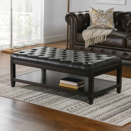 Wholesale π€© The Gray Barn Black Bear Farmhouse Oak Tufted Cocktail Storage Ottoman Heathered Grey β 6 Wholesale π€© The Gray Barn Black Bear Farmhouse Oak Tufted Cocktail Storage Ottoman Heathered Grey β - Image 4