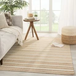 Cheapest ⭐ The Gray Barn Muir Meadows Natural Striped Tan And Ivory Area Rug 💯