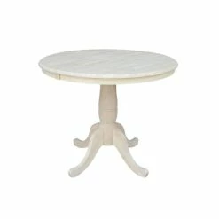 New 💯 The Gray Barn Jalisco 36-inch Round Top Pedestal Table With 12-inch Leaf Washed Gray Taupe ⌛ -The Gray Barn Shop unnamed file 2837