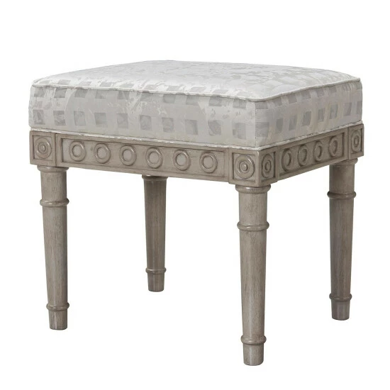 Buy π₯° The Gray Barn Laurels Silver Check Upholstered Vanity Stool 𧨠4 Buy π₯° The Gray Barn Laurels Silver Check Upholstered Vanity Stool 𧨠- Image 2