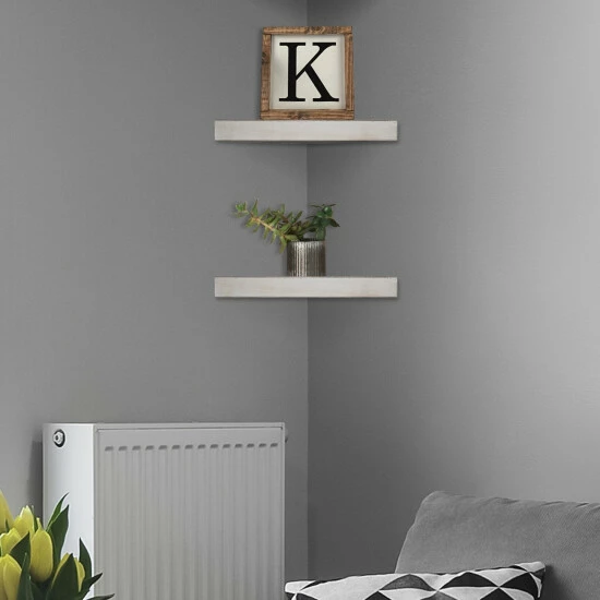 Best deal π The Gray Barn Ode Hill Whitewashed Wood Floating Corner Shelves (Set Of 2) π 9 Best deal π The Gray Barn Ode Hill Whitewashed Wood Floating Corner Shelves (Set Of 2) π - Image 7