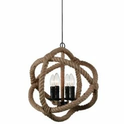 Cheapest 😉 The Gray Barn Cattail Abode 4-light Rope Chandelier ❤️