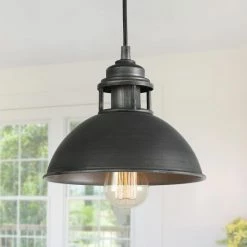 Brand new ⭐ The Gray Barn Farmhouse 1-Light Metal Dome Industrial Pendant Lights For Kitchen Island - D9" X H7.3" ✔️