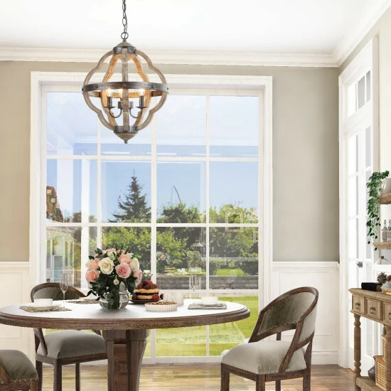 Deals π€© The Gray Barn Farmhouse 4-Light Chandelier French Country Rustic Ceiling Light For Living Room - W15"xH19" β 7 Deals π€© The Gray Barn Farmhouse 4-Light Chandelier French Country Rustic Ceiling Light For Living Room - W15"xH19" β - Image 5