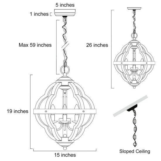 Deals π€© The Gray Barn Farmhouse 4-Light Chandelier French Country Rustic Ceiling Light For Living Room - W15"xH19" β 10 Deals π€© The Gray Barn Farmhouse 4-Light Chandelier French Country Rustic Ceiling Light For Living Room - W15"xH19" β - Image 8