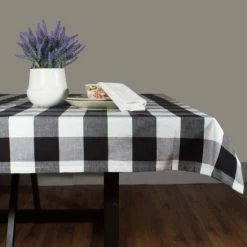 Outlet 🔥 The Gray Barn Park View Large Farmhouse Check Cotton Tablecloth 👍