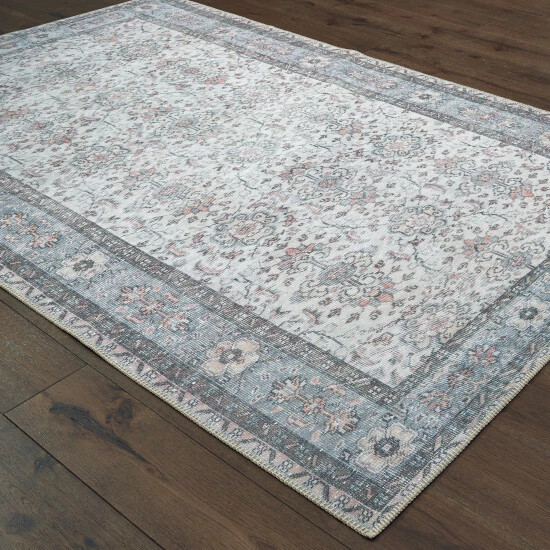 Budget π The Gray Barn Dinky Creek Distressed Floral Ivory And Blue Area Rug Ivory/blue π 4 Budget π The Gray Barn Dinky Creek Distressed Floral Ivory And Blue Area Rug Ivory/blue π - Image 2