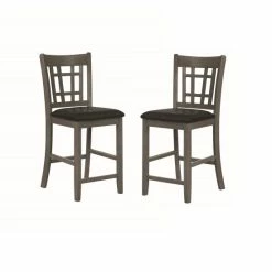 Wholesale 😉 The Gray Barn Bracken Hill Black Upholstered Counter Height Stools (Set Of 2) - 18.50" X 20.25" X 41.25" ✔️