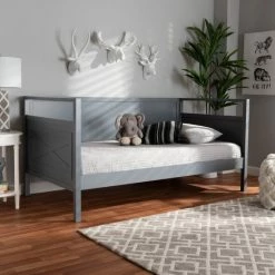 Hot Sale 😉 The Gray Barn Silver Fox Cottage Farmhouse Wood Daybed Grey 🌟