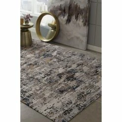 Discount 🧨 The Gray Barn Kate Distressed Glam Area Rug 🎁