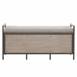 Discount 🛒 The Gray Barn Fauna Hill Grey Finish Storage Bench With Cushion 💯 -The Gray Barn Shop unnamed file 3086