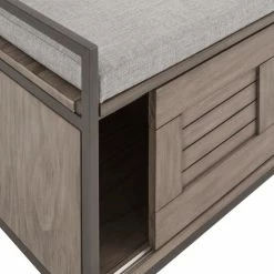 Discount 🛒 The Gray Barn Fauna Hill Grey Finish Storage Bench With Cushion 💯 -The Gray Barn Shop unnamed file 3087