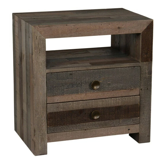Outlet π The Gray Barn Fairview Reclaimed Wood 2-drawer Nightstand Natural Multi-tone π 4 Outlet π The Gray Barn Fairview Reclaimed Wood 2-drawer Nightstand Natural Multi-tone π - Image 2