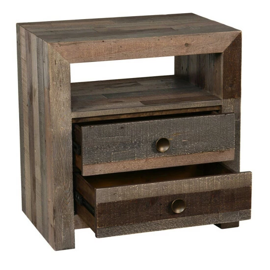 Outlet π The Gray Barn Fairview Reclaimed Wood 2-drawer Nightstand Natural Multi-tone π 8 Outlet π The Gray Barn Fairview Reclaimed Wood 2-drawer Nightstand Natural Multi-tone π - Image 6