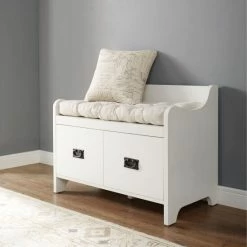 Deals 🧨 The Gray Barn Fairways Entryway Bench In Distressed White 💯