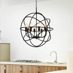 Discount 😍 The Gray Barn Ashgrove 8-light Brown Globe Chandelier ❤️