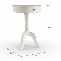 Brand new 🛒 The Gray Barn Glen Keen One-drawer Pedestal Table Antique White ⭐ -The Gray Barn Shop unnamed file 3199