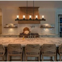 Deals 🎉 The Gray Barn Farmhouse 5-Light Wood Chandelier Modern Linear Glass Island Lights - L42.9"xW4.7"xH7.5" 🎁 -The Gray Barn Shop unnamed file 3216