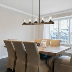 Deals 🎉 The Gray Barn Farmhouse 5-Light Wood Chandelier Modern Linear Glass Island Lights - L42.9"xW4.7"xH7.5" 🎁 -The Gray Barn Shop unnamed file 3217