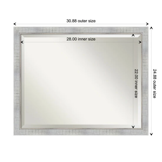 Budget π The Gray Barn Wilset Large Whitewashed Mirror - 24.88 X 30.88 X 0.804 Inches Deep β 6 Budget π The Gray Barn Wilset Large Whitewashed Mirror - 24.88 X 30.88 X 0.804 Inches Deep β - Image 4