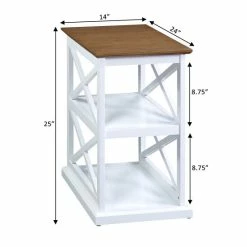 Flash Sale 😀 The Gray Barn Cranesbill Deluxe 3 Tier End Table Driftwood / White ⌛ -The Gray Barn Shop unnamed file 3267