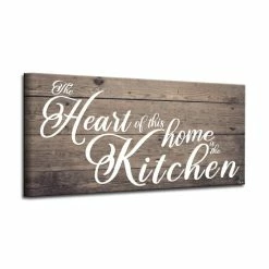 Discount 🔔 The Gray Barn 'Where The Heart Is' Wrapped Canvas Kitchen Wall Art 🛒