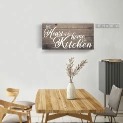 Discount 🔔 The Gray Barn 'Where The Heart Is' Wrapped Canvas Kitchen Wall Art 🛒 -The Gray Barn Shop unnamed file 3294
