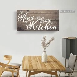 Discount 🔔 The Gray Barn 'Where The Heart Is' Wrapped Canvas Kitchen Wall Art 🛒 -The Gray Barn Shop unnamed file 3296