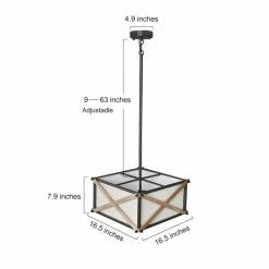 New ✔️ The Gray Barn Flying Turtle 3-light Burlap Chandelier Pendant Lantern Ceiling Lamp - 16"x16"xH8" 🛒 -The Gray Barn Shop unnamed file 3350