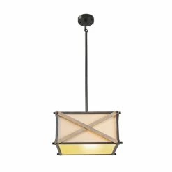 New ✔️ The Gray Barn Flying Turtle 3-light Burlap Chandelier Pendant Lantern Ceiling Lamp - 16"x16"xH8" 🛒 -The Gray Barn Shop unnamed file 3351