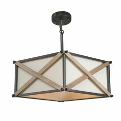 New ✔️ The Gray Barn Flying Turtle 3-light Burlap Chandelier Pendant Lantern Ceiling Lamp - 16"x16"xH8" 🛒 -The Gray Barn Shop unnamed file 3353