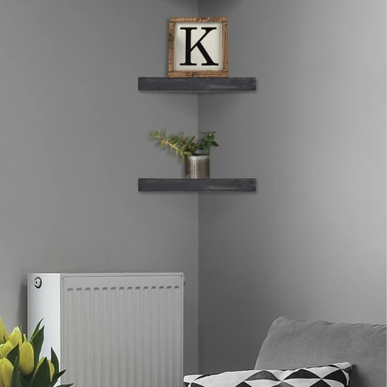 Top 10 𧨠The Gray Barn Ode Hill Black Rustic Wood Floating Corner Shelves (Set Of 2) ⨠9 Top 10 𧨠The Gray Barn Ode Hill Black Rustic Wood Floating Corner Shelves (Set Of 2) ⨠- Image 7