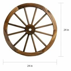 Best Pirce ⭐ The Gray Barn Zephyr Grange Wooden Wagon Wheel With Rustic Finish (Set Of 2) ⌛ -The Gray Barn Shop unnamed file 3386