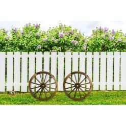 Best Pirce ⭐ The Gray Barn Zephyr Grange Wooden Wagon Wheel With Rustic Finish (Set Of 2) ⌛ -The Gray Barn Shop unnamed file 3387