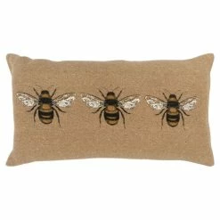 Cheap ❤️ The Gray Barn Vines East Brown Bees Filled Throw Pillow ⌛