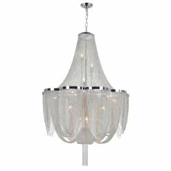 Discount 👍 The Gray Barn Aslan Country 10-light Chain Chandelier With Chrome Finish 👍